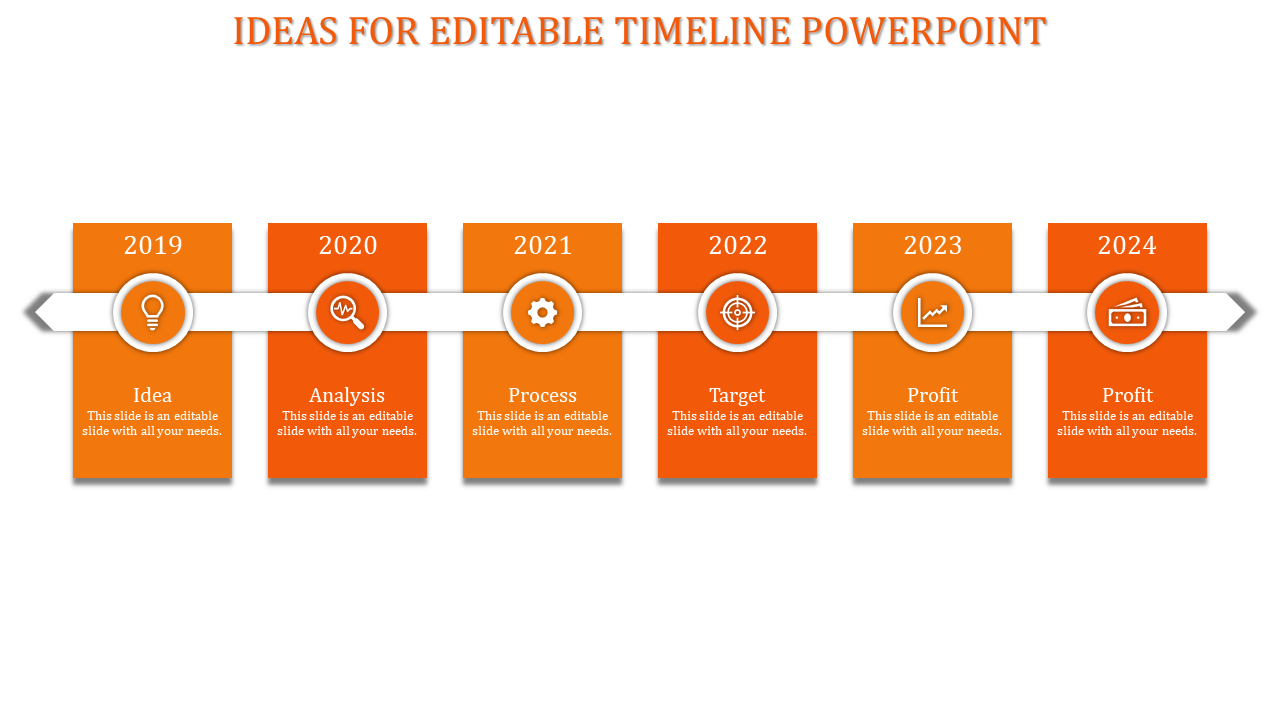 Editable Timeline PowerPoint for Flexible Timelines