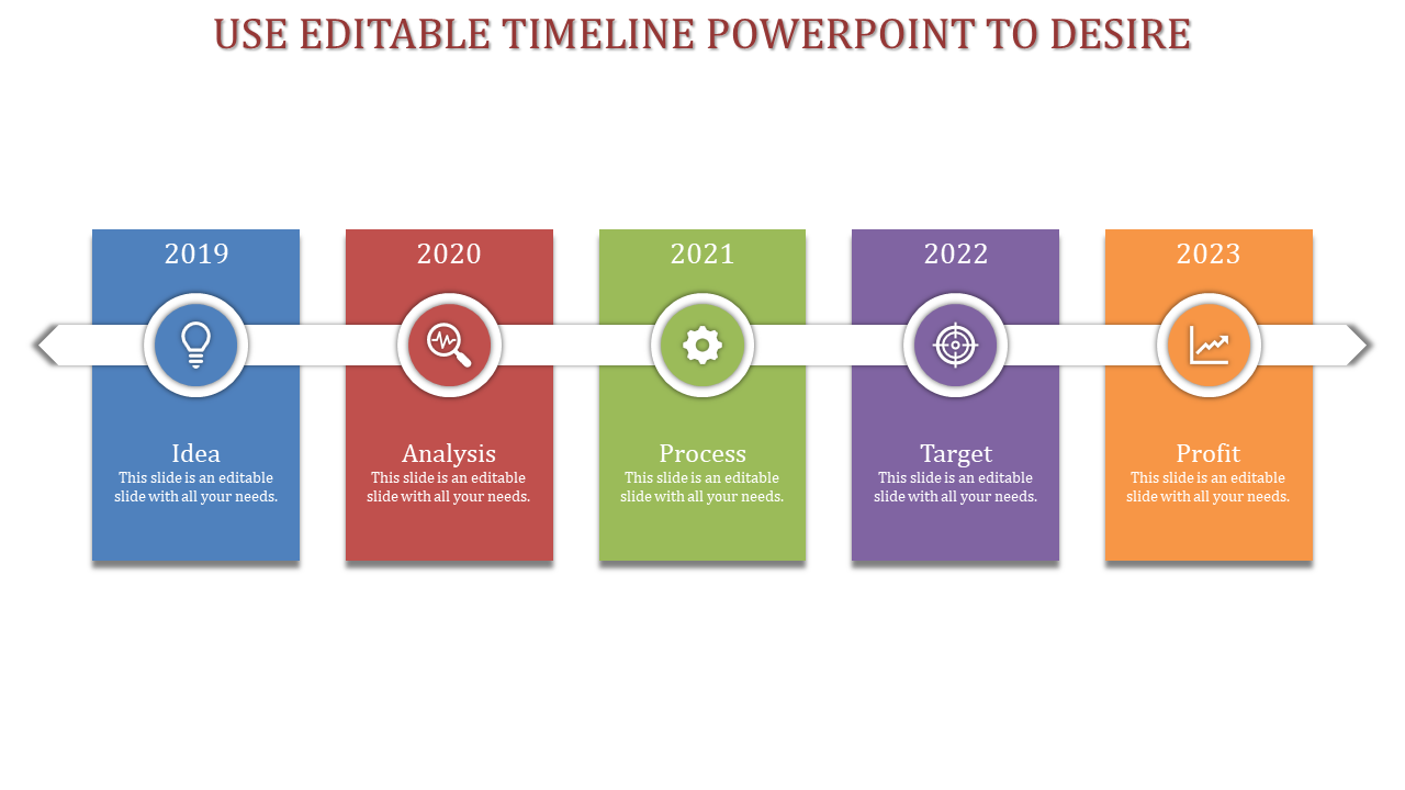 Editable Timeline PowerPoint for Strategic Planning