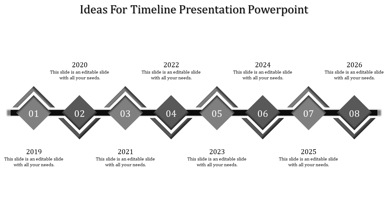 Simple Timeline PowerPoint Template for Presentation