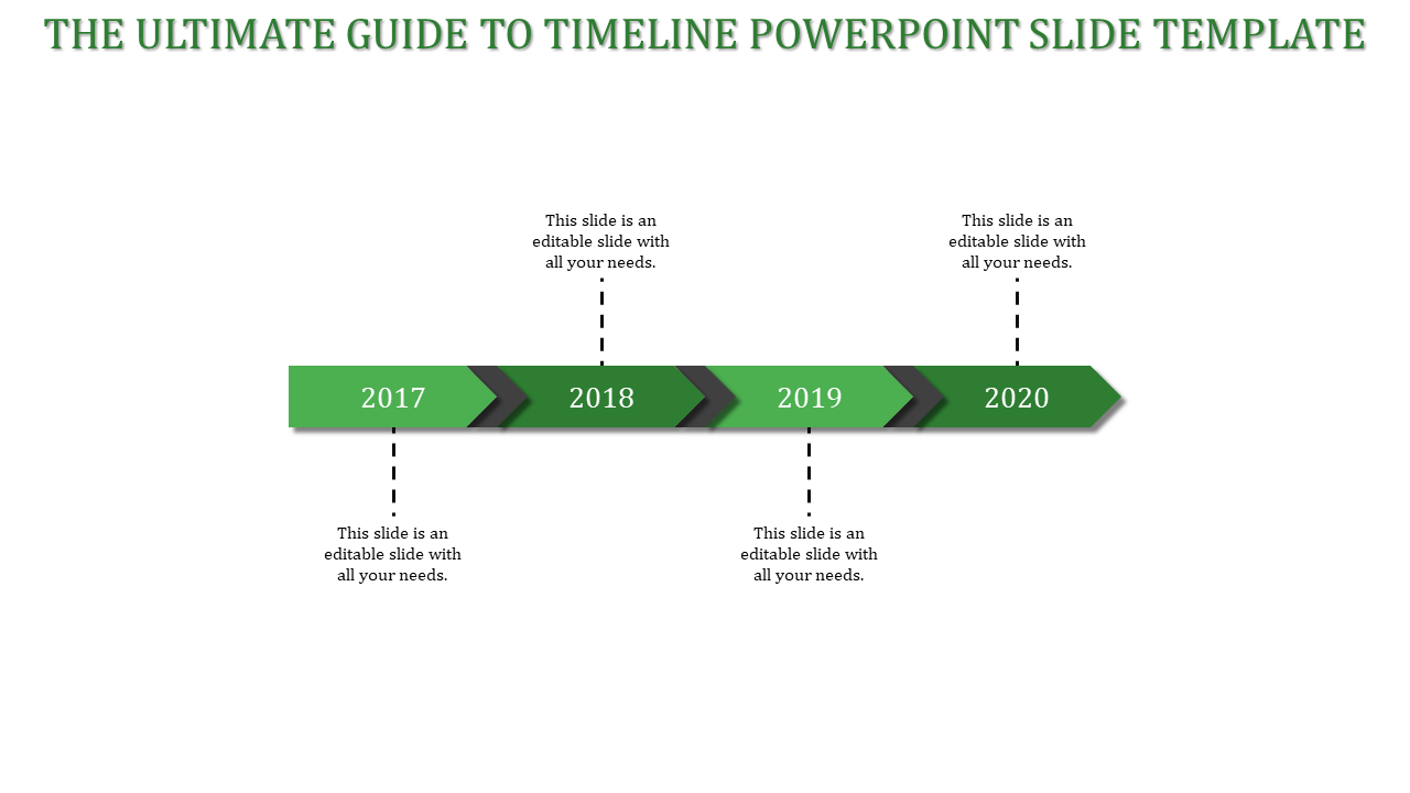 Professional Timeline PowerPoint Slide Template with Years