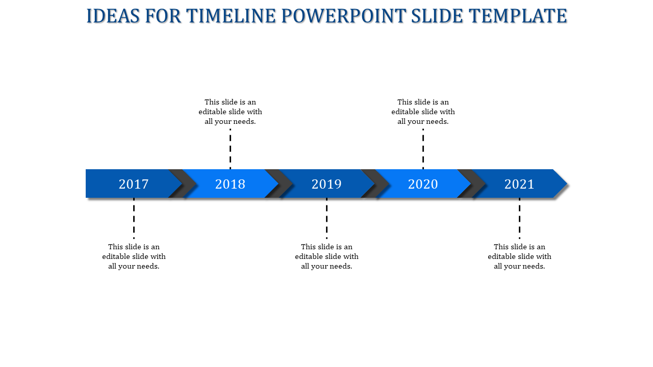 Versatile Timeline PowerPoint Slide Template for Key Events