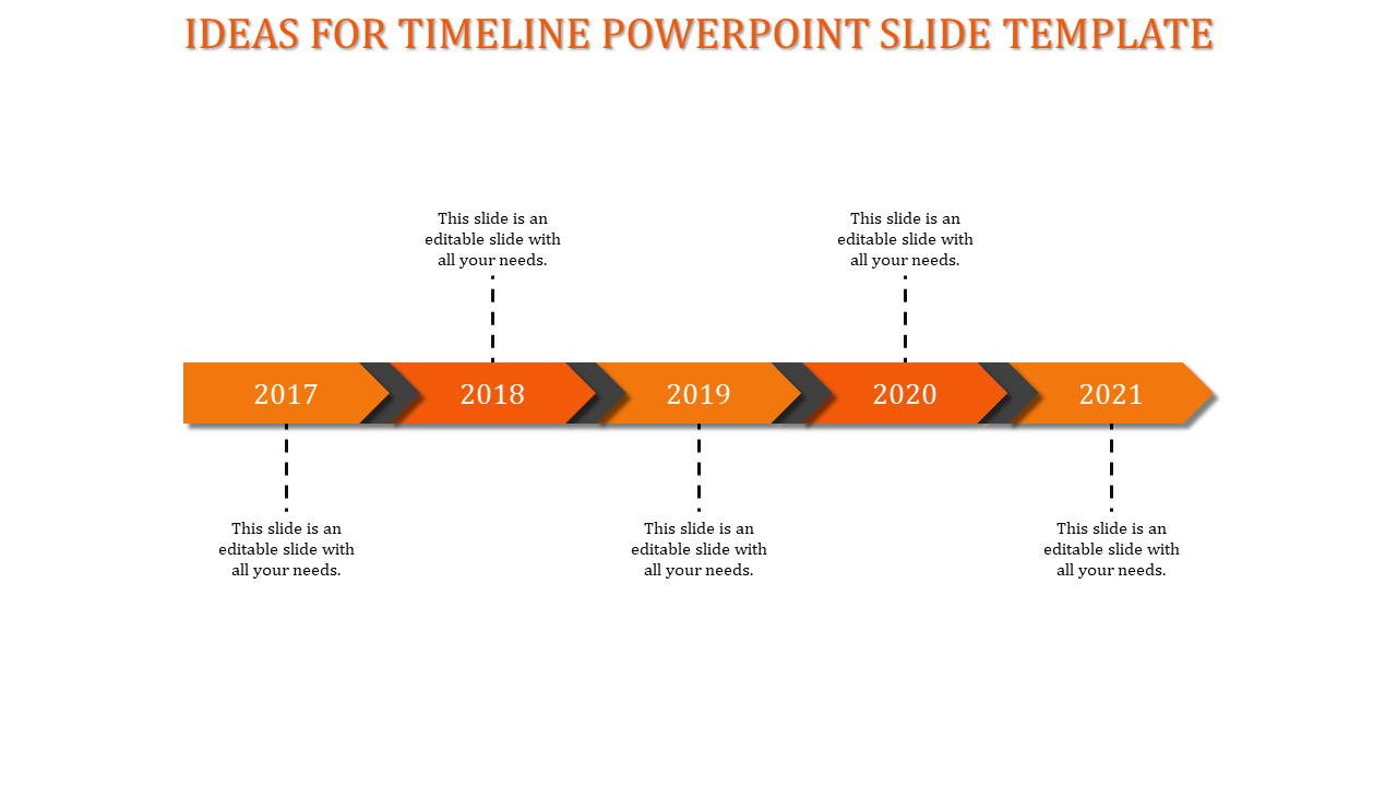 Timeline PowerPoint Slide Template for Project Planning