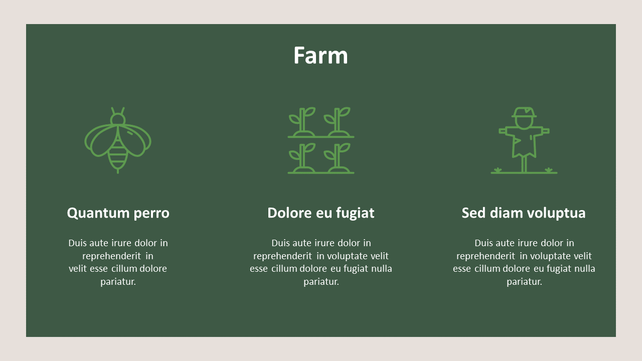 Farm icons PPT Presentation Template & Google Slides