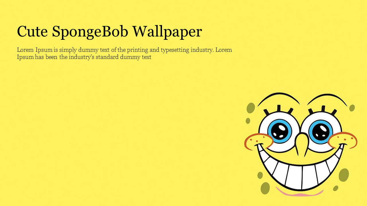 Affordable Cute SpongeBob Wallpaper Presentation Template