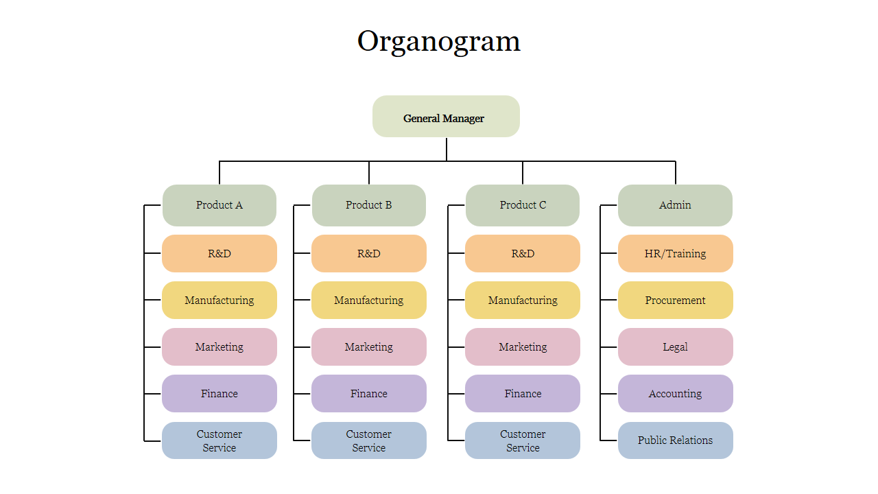 Organogram PowerPoint Presentation Template & Google Slides