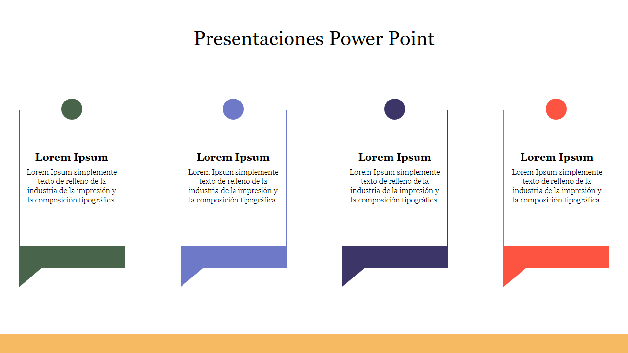 Simple Presentaciones Power Point Template Slide