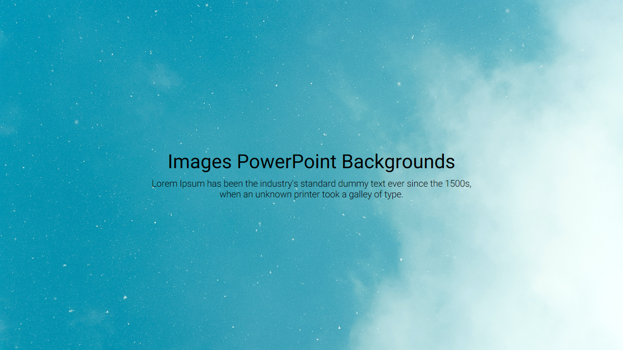 Soft blue gradient background with light cloud textures, displaying text in the center.