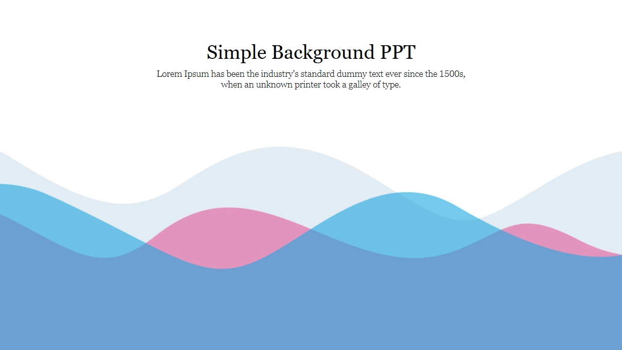 Elegant and clean background slide featuring pastel waves in blue and pink with a title text area.