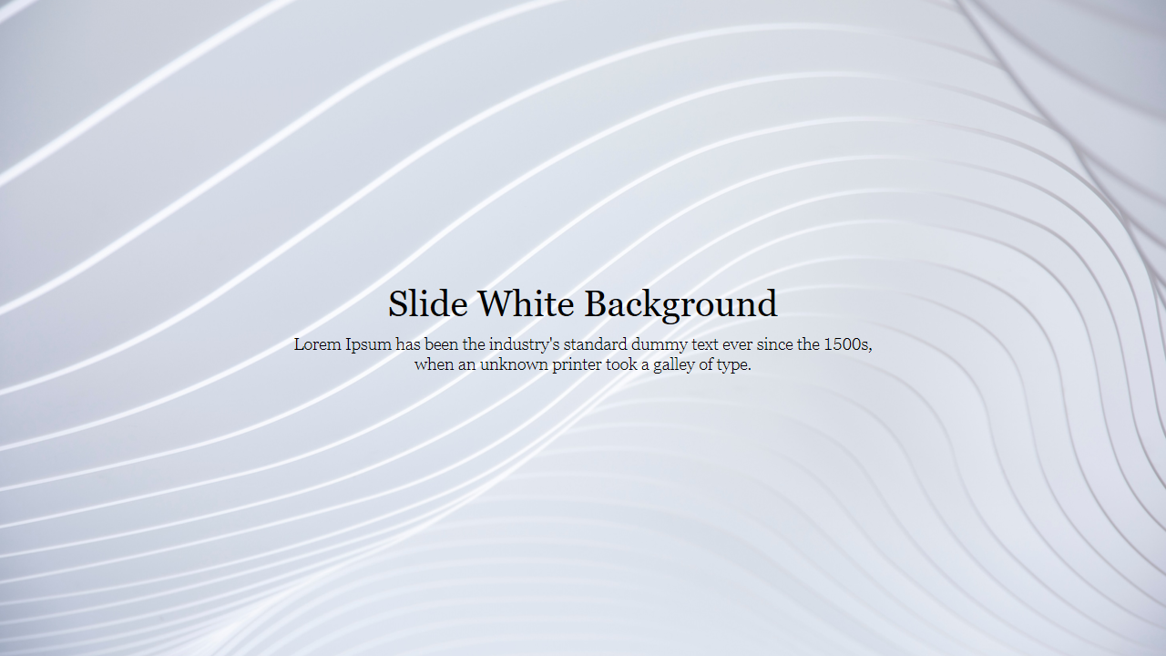 A slide featuring wavy white lines as the background with placeholder text area below the title.