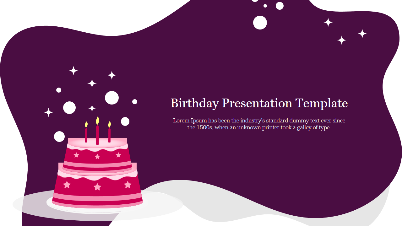 Attractive Birthday Presentation Template Slide