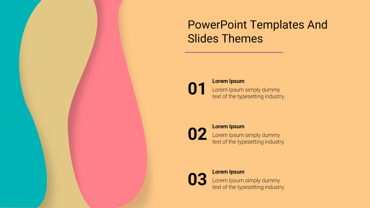 Colorful background with a numbered list for PowerPoint template and Google Slides themes.