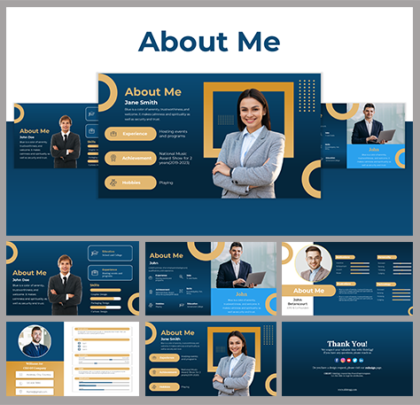 About Me PPT Presentation And Google Slides Themes