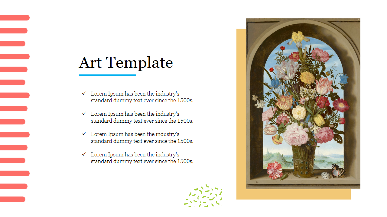 Attractive Art Template PowerPoint Presentation Slide