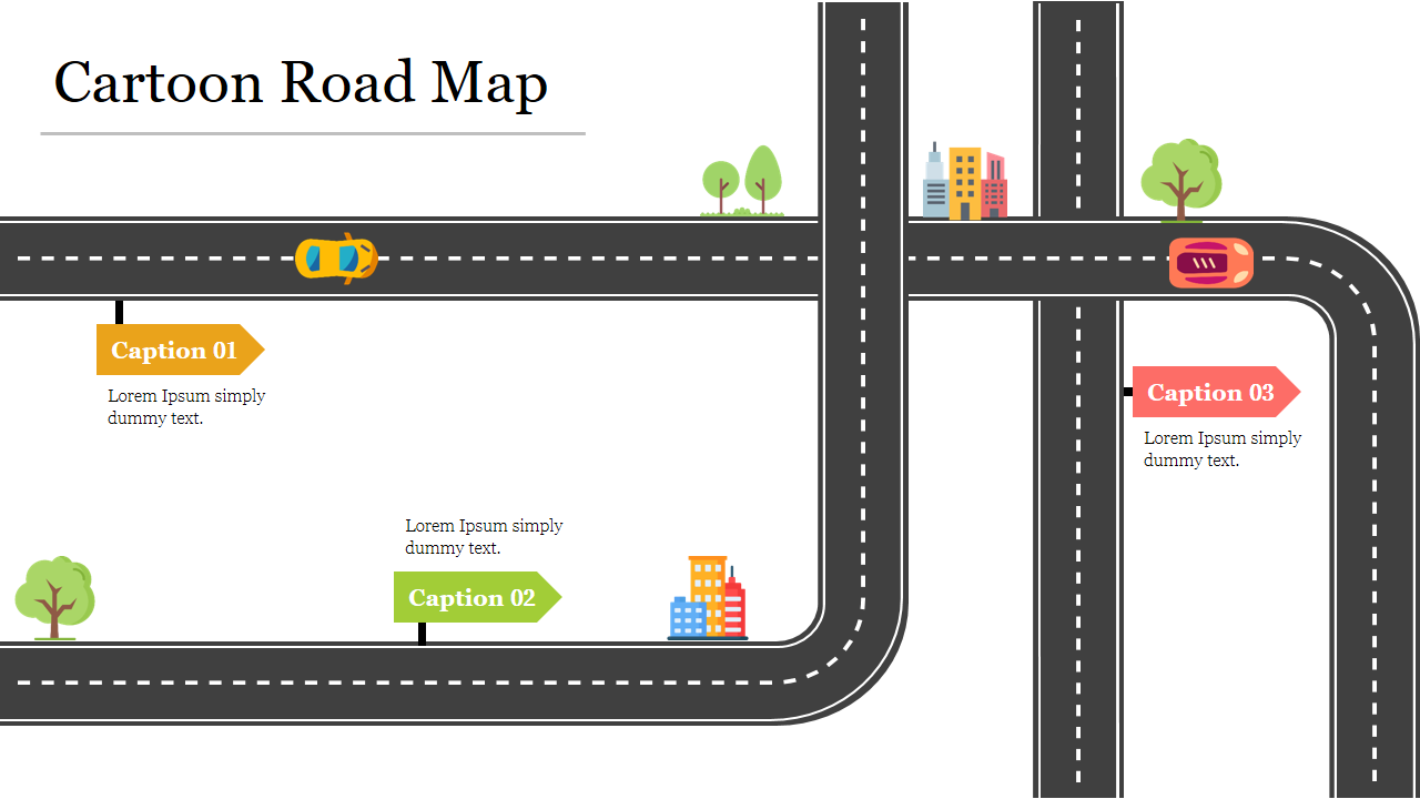 cartoon road map template