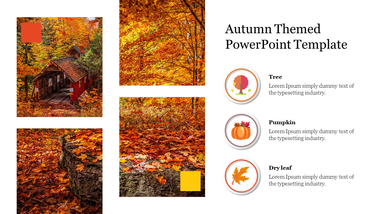 Attractive Autumn Themed PowerPoint Template Presentation