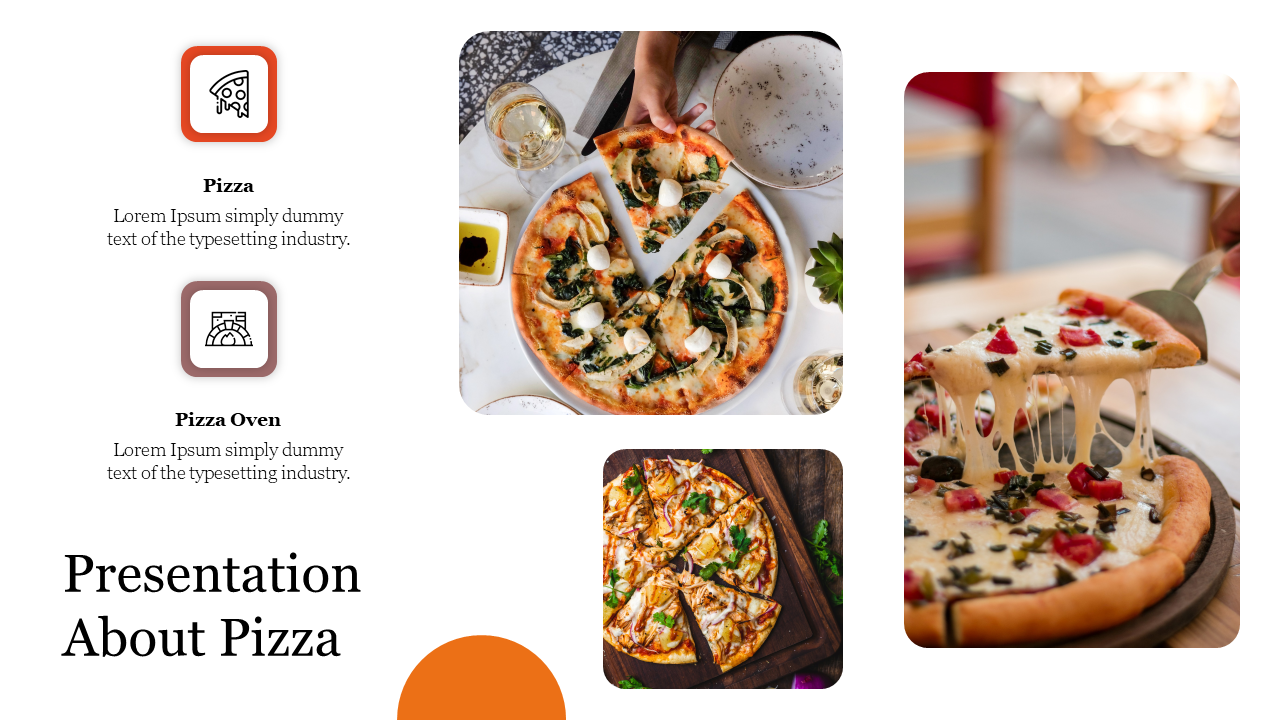 Modern Presentation About Pizza PowerPoint Slide