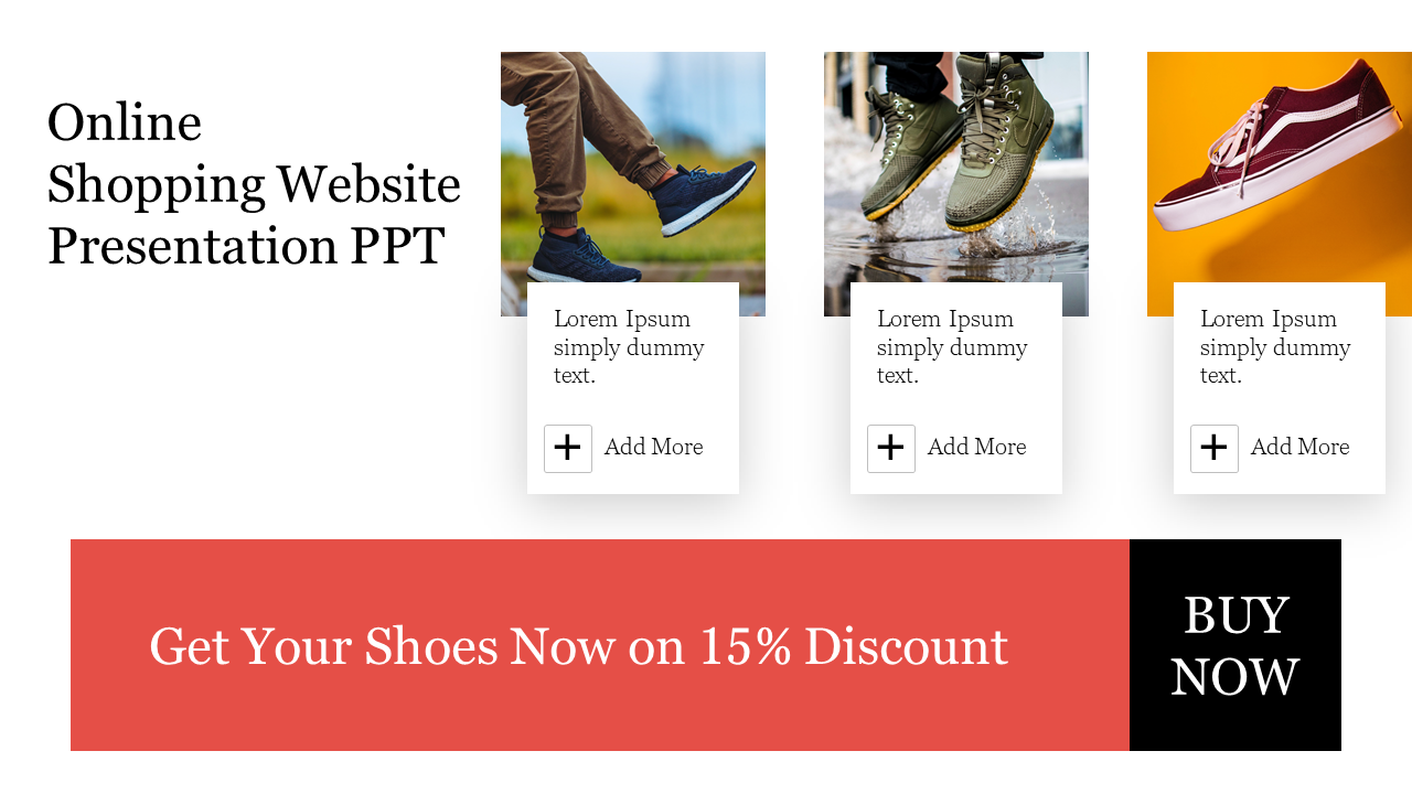 Online Shopping Website Presentation PPT Google Slides