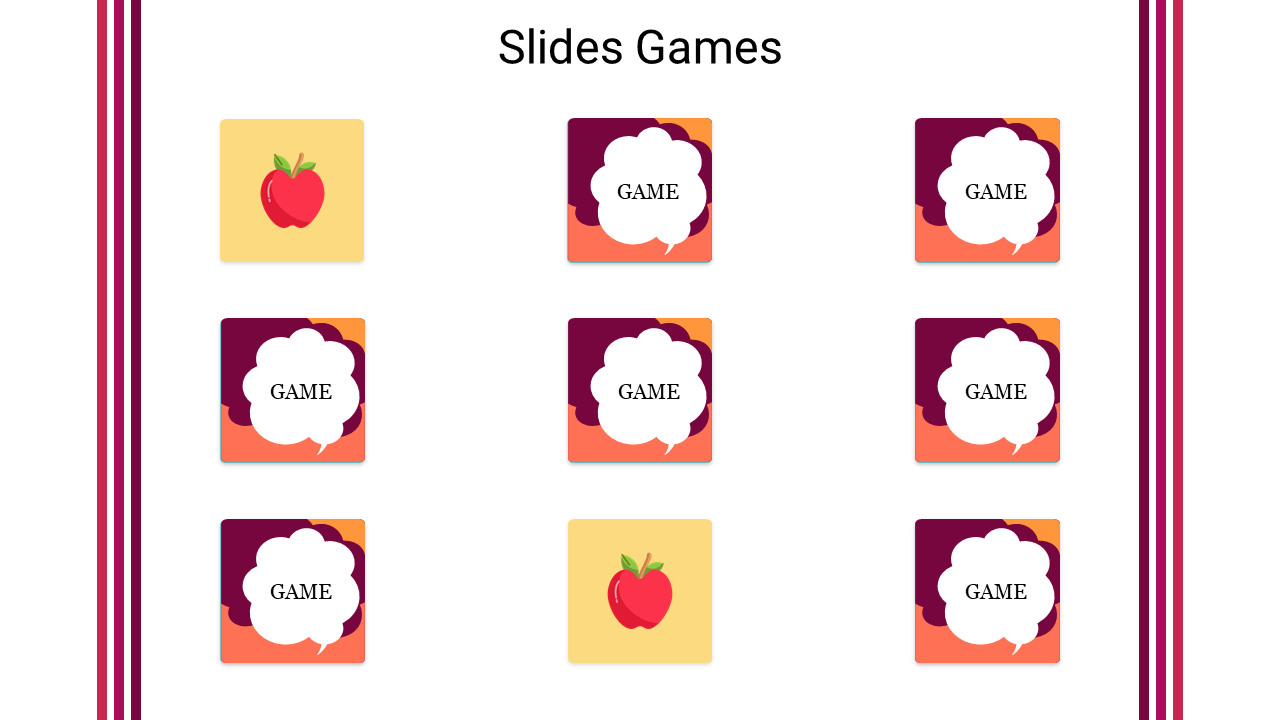 Google Slides Games PowerPoint Template for Presentation