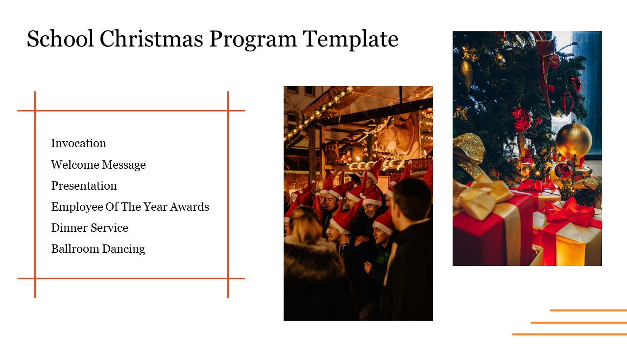 Premium School Christmas Program Template Presentation