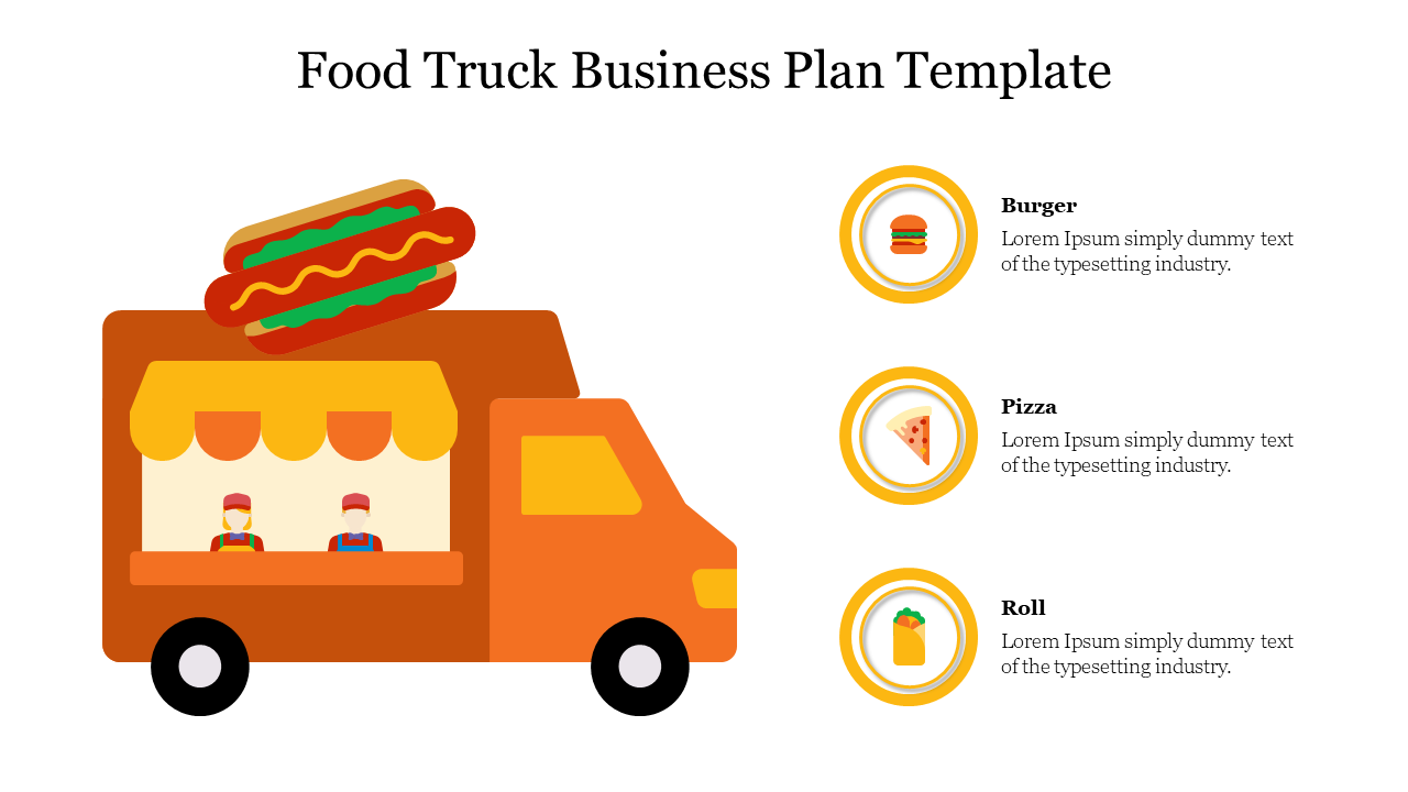 Download Food Truck Business Plan Template PowerPoint Slide