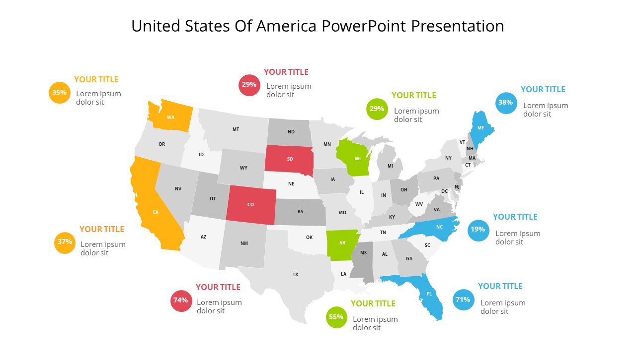 United States Of America PowerPoint Presentation Slide