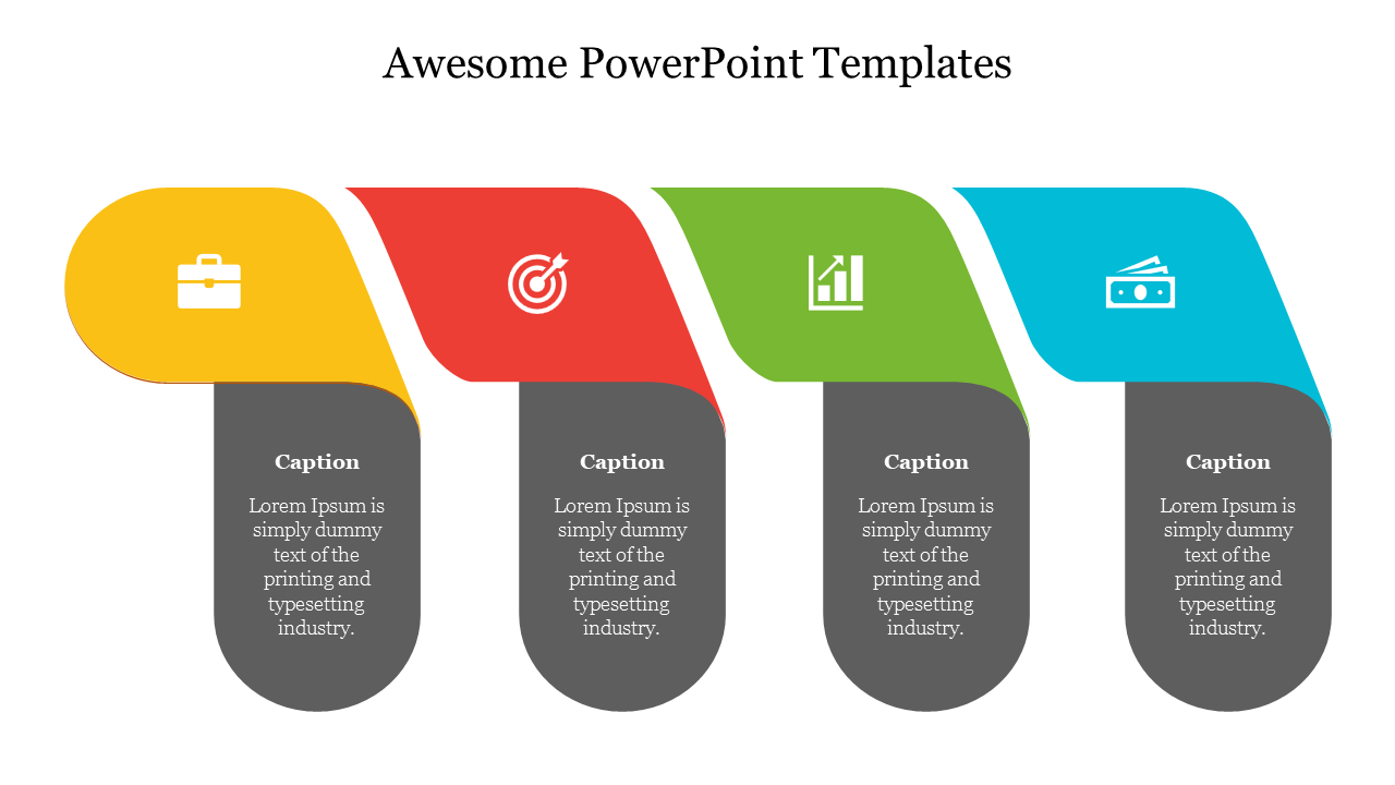 Awesome PowerPoint Templates Design With Four Node