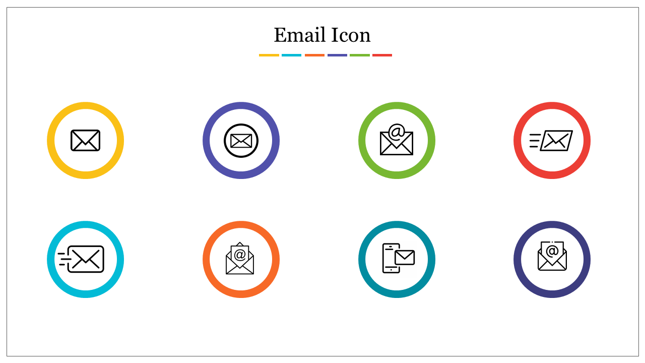 Email Icon PowerPoint Presentation Template &amp; Google Slides