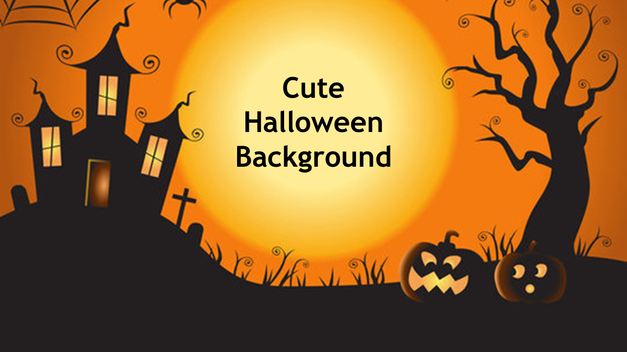 Attractive Cute Halloween Background Presentation Slide