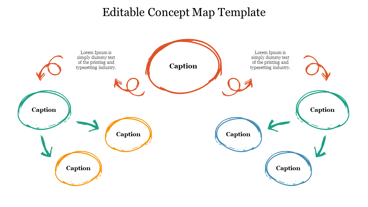 Editable Free Concept Map Template Slide Presentations