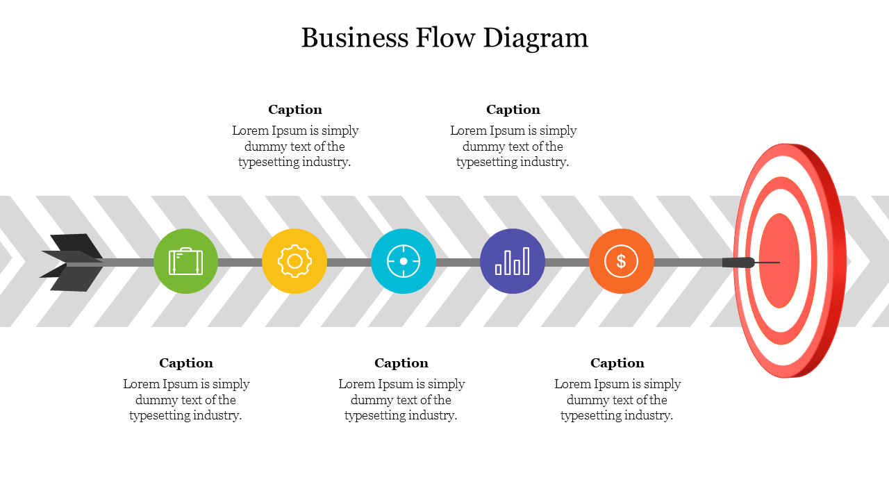 Business Flow Diagram For PPT Presentation Template