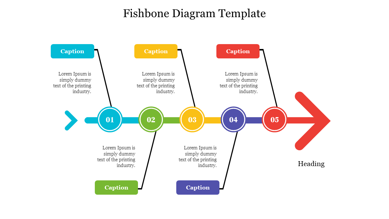 Download Unlimited Fishbone Diagram Template Slide PPT