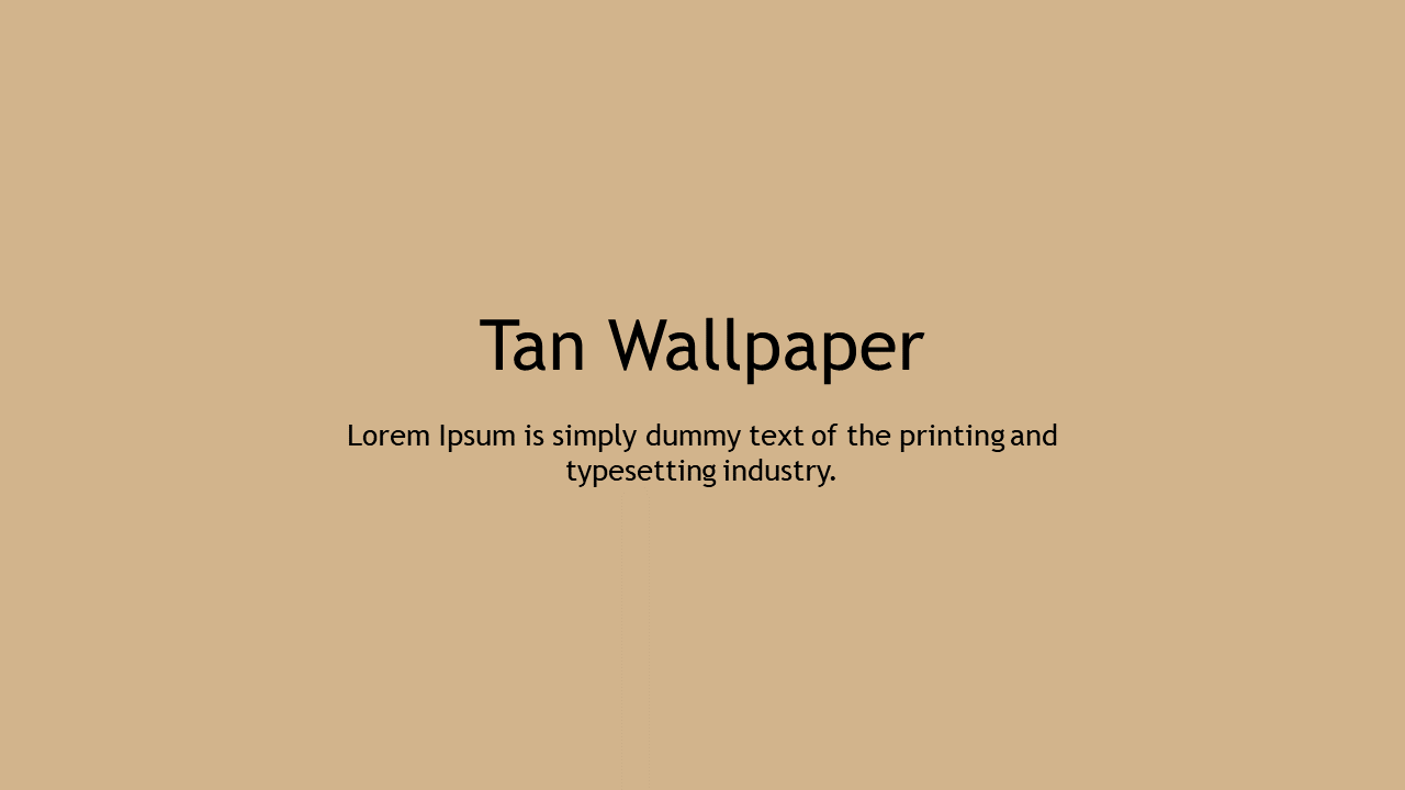 Simple tan background with text in black followed by a placeholder description.