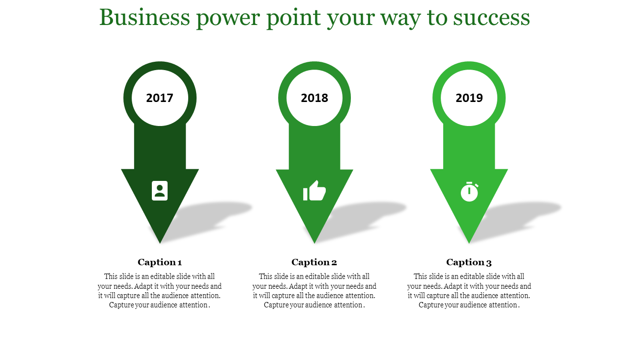 Business PowerPoint Presentation Slides With three Nodes