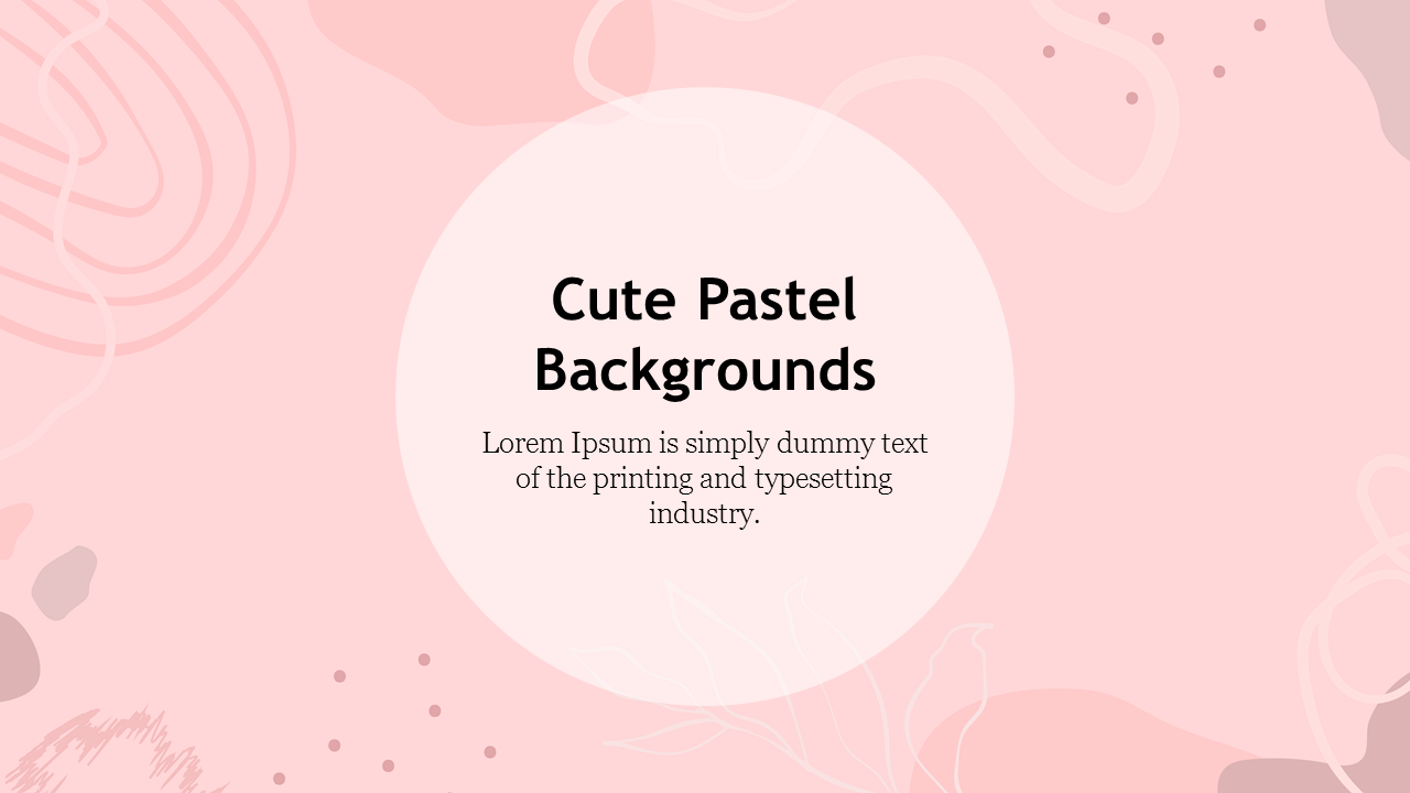 Light pink pastel background with abstract shapes and a circular white area in the center, featuring the text area.