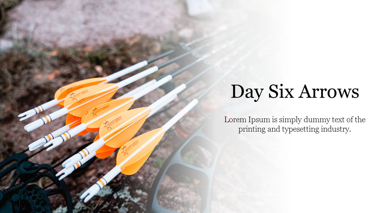 Best Day Six Arrows PowerPoint Template Presentation