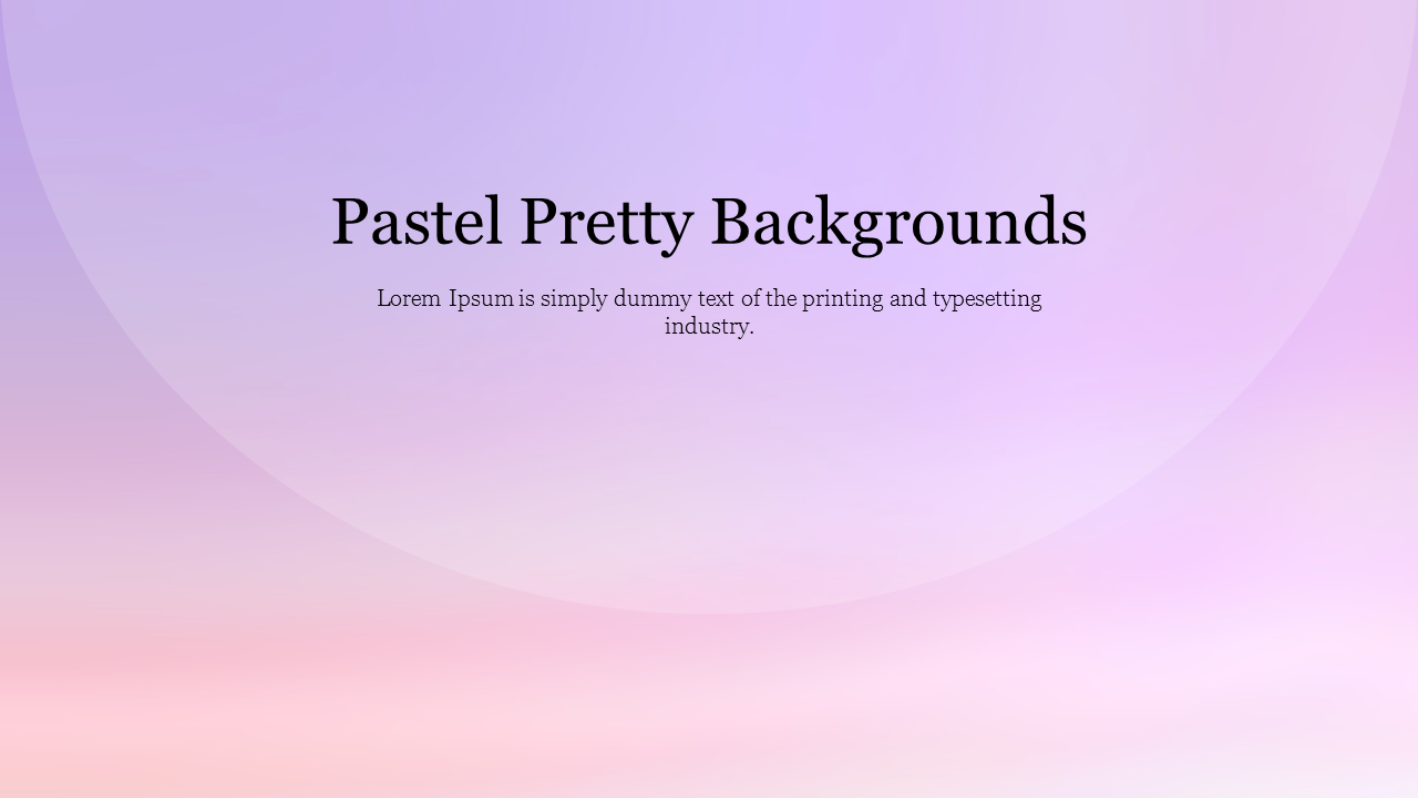 Slide with a gradient pastel background featuring soft shades of purple and pink.