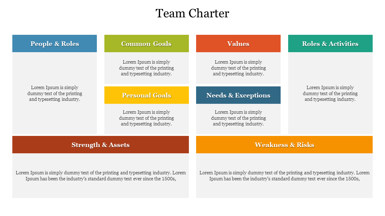 Creative Team Charter PowerPoint Presentation Slide