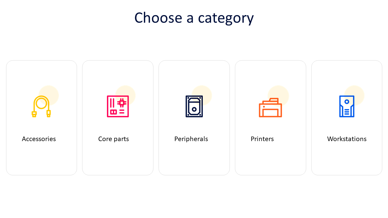 Category computer theme PowerPoint template For Slides