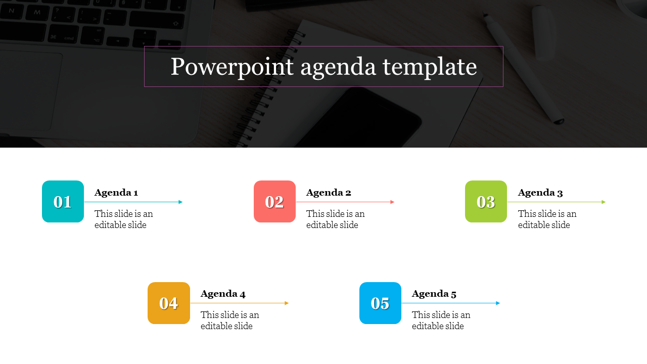 PowerPoint Agenda Template for Organized Meetings