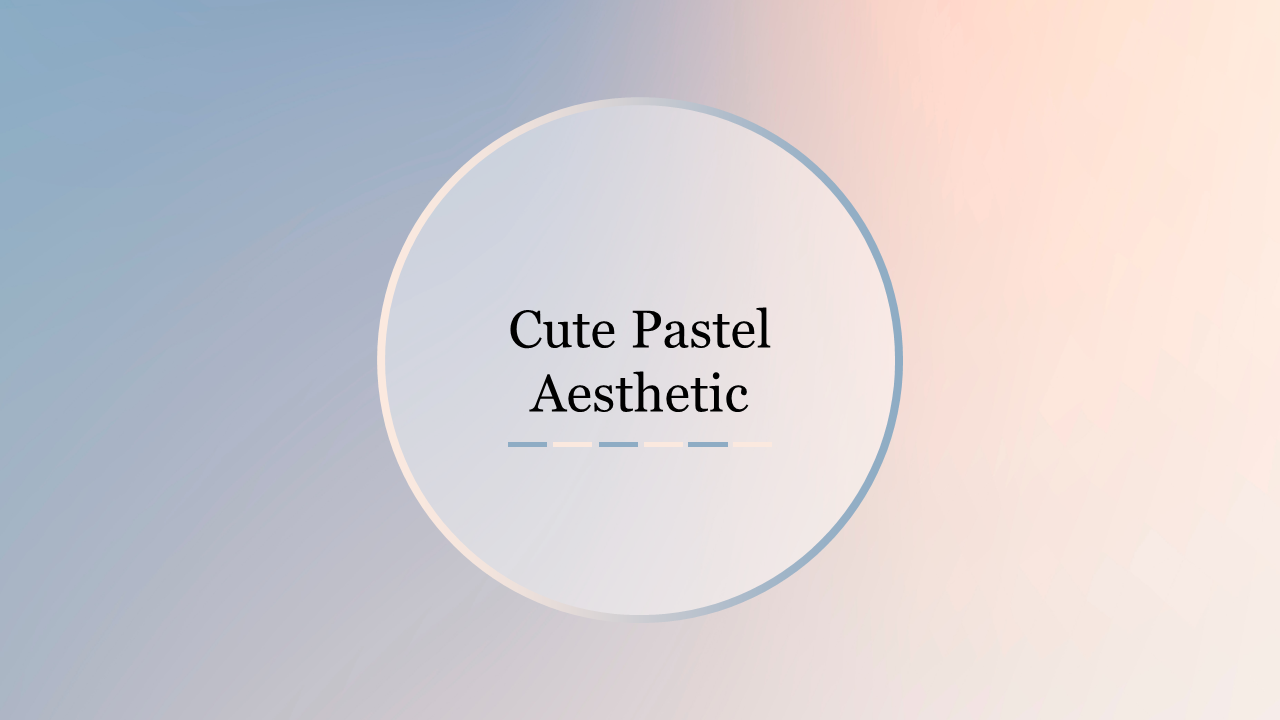 Slide featuring a minimalist design with a circular frame, highlighting the title against a soft gradient background.