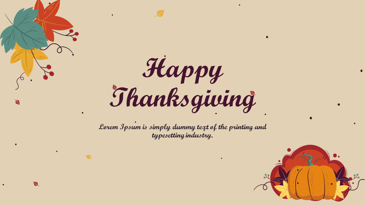 Happy Thanksgiving PowerPoint Presentation Template