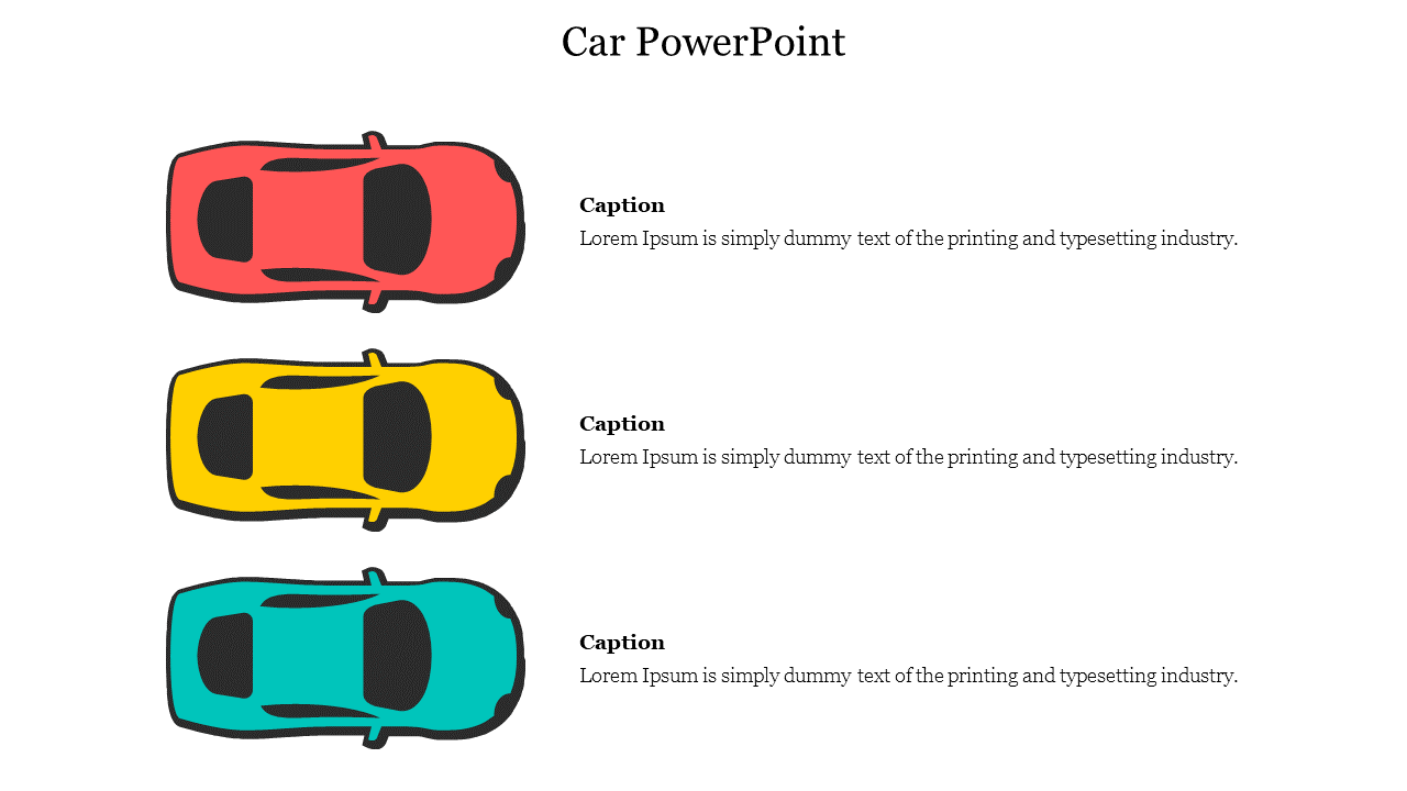 Editable Car PowerPoint Presentation Slide Template