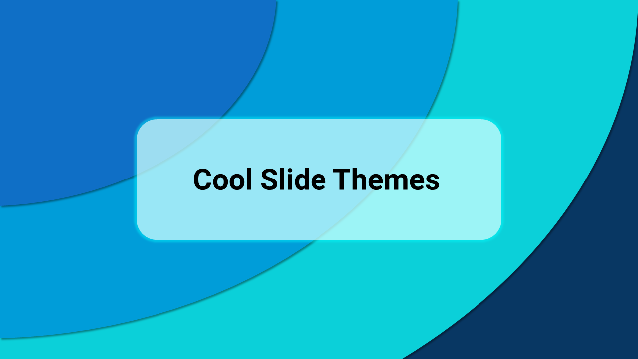 Minimalist blue gradient background slide with the text in a translucent box.