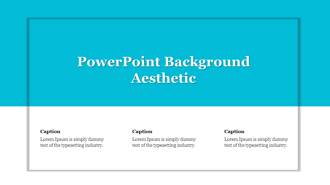 Clean and modern PowerPoint slide with aesthetic blue background and caption placeholders.