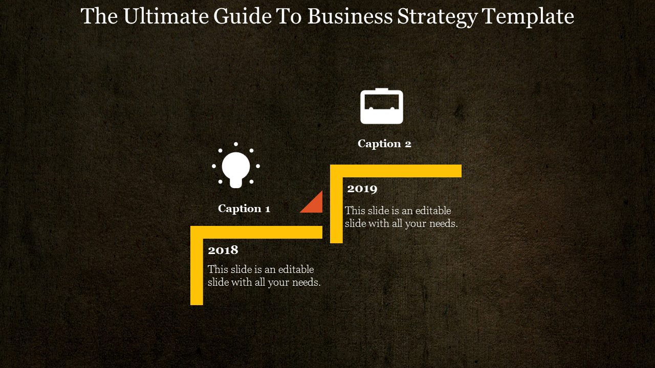 Best Business Strategy PPT Template with Two Nodes