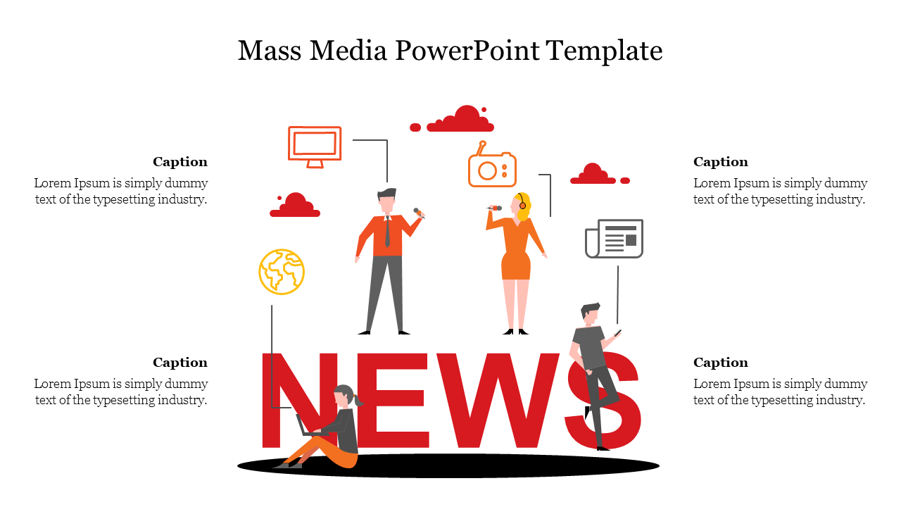 Mass Media PowerPoint Template Presentation & Google Slides