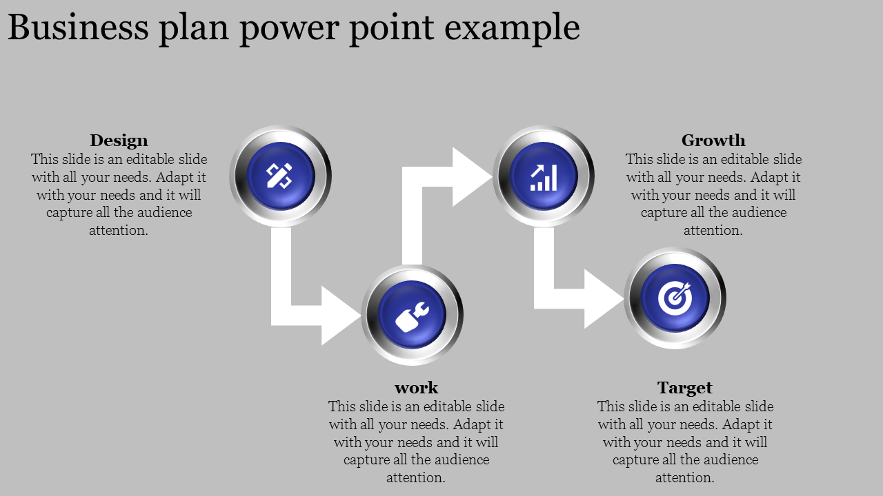 Bright Business Plan PowerPoint Example for PPT and Google slides