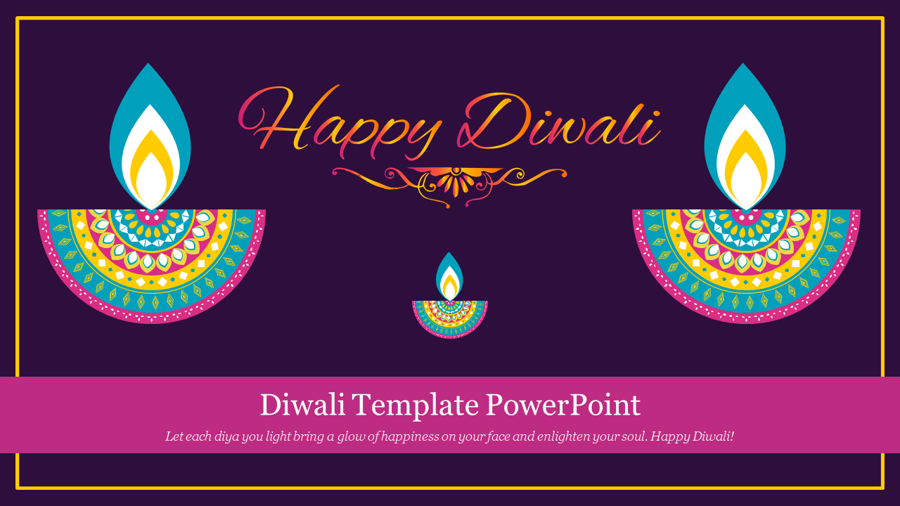 Best Diwali Template PowerPoint Free Slide