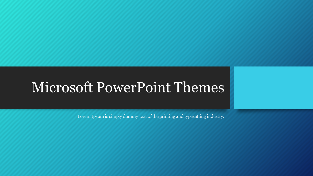 Gradient blue with abstract shapes Microsoft slide with bold black placeholder text area for title display.