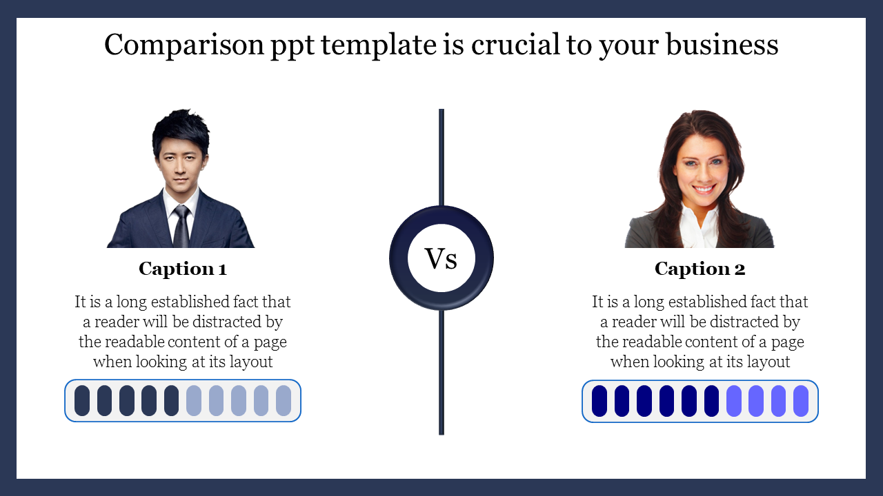 Two Node Comparison PPT Presentation Template 